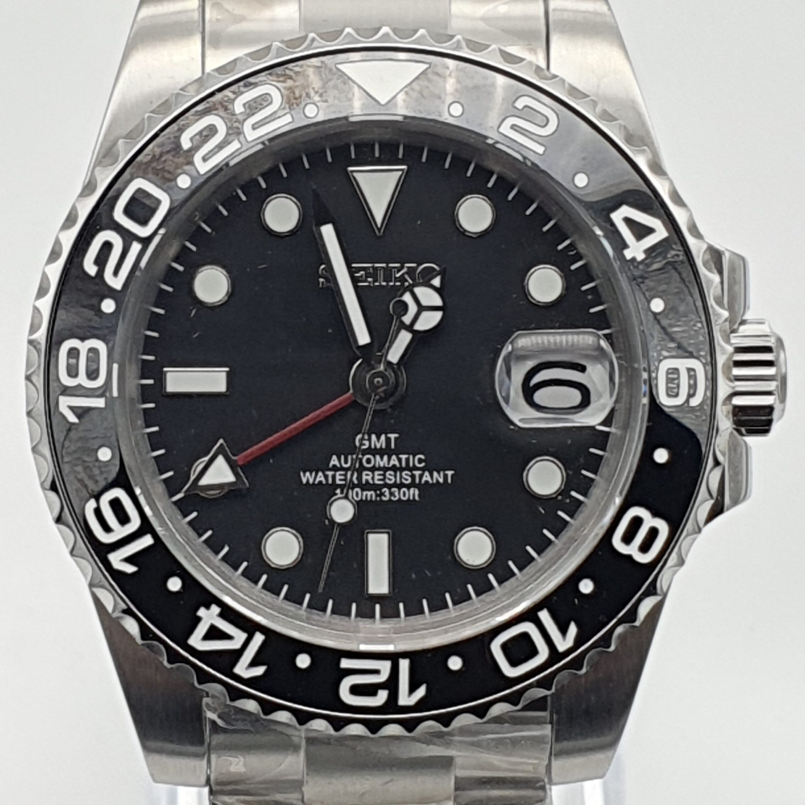 Seiko Mod GMT Watch Homage Style NH34 Automatic Divers Watch