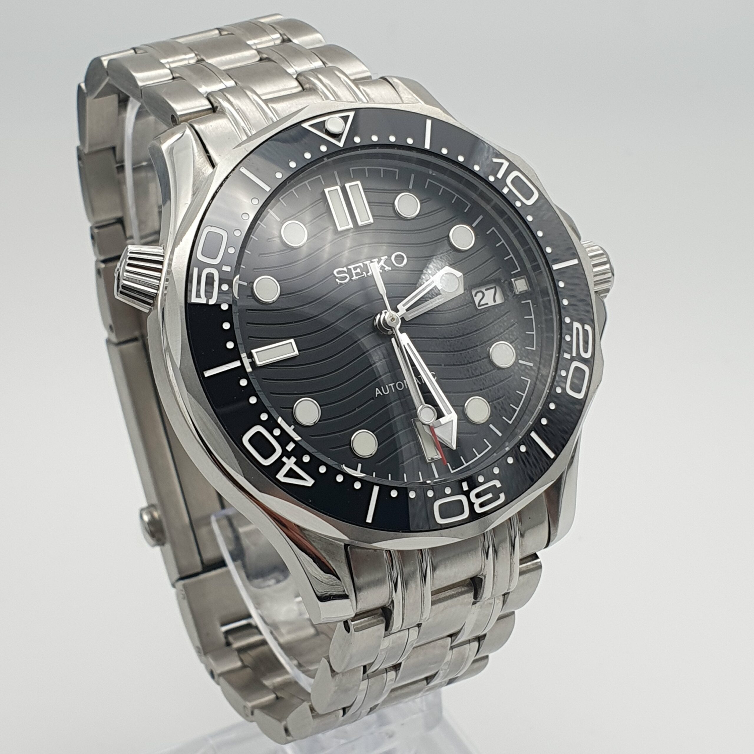 Seiko Mod Sea Master Watch NH35 Automatic Mechanical