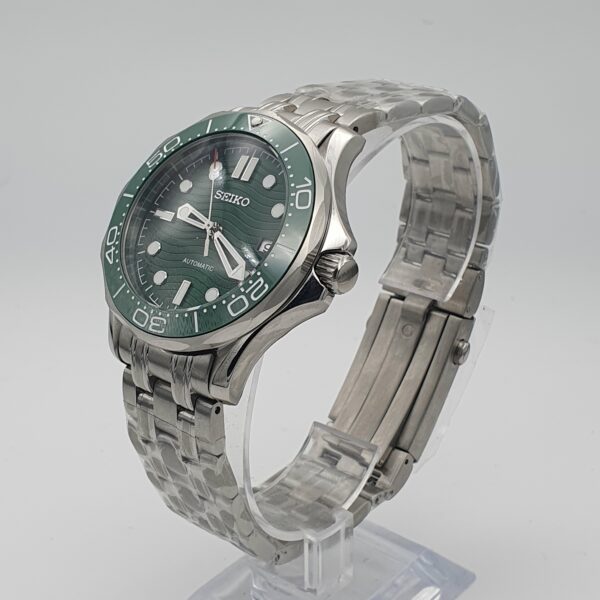 Seiko Mod Watch Omega Seamaster Homage Tribute Green